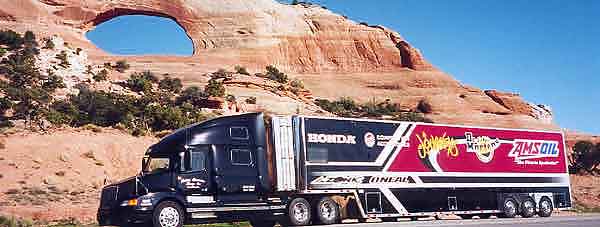 AMSOIL/Dr. Martens/Journeys/Competition Accessories Team Transport Truck Photo
